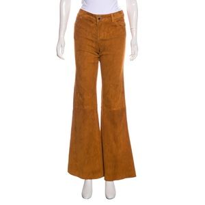Alice and Olivia Tan Suede Leather Pants 12